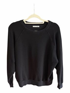 REFORMATION Black Modal Cotton Blend Sweatshirt Raglan M